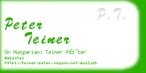 peter teiner business card